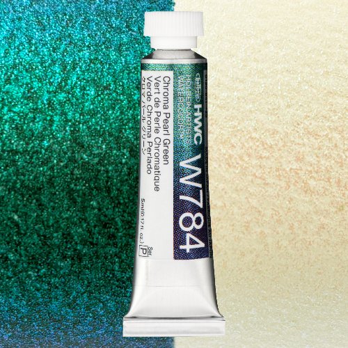 ホルベイン透明水彩 クロマパール 5ml  W784 クロマパールグリーン