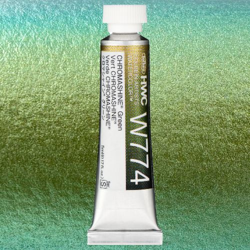 ホルベイン透明水彩 クロマシャイン 5ml  W774 クロマシャイングリーン