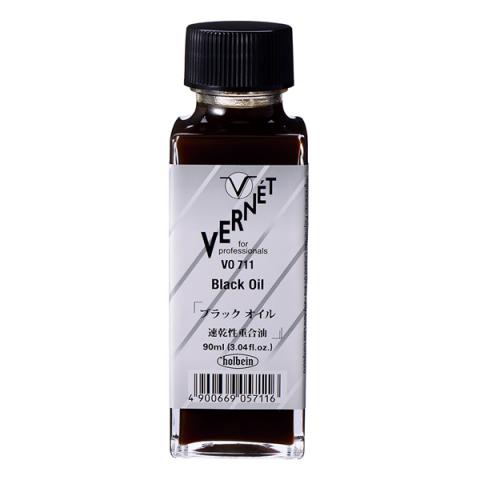 ホルベイン ヴェルネ画用液 V0711 ブラックオイル 90ml