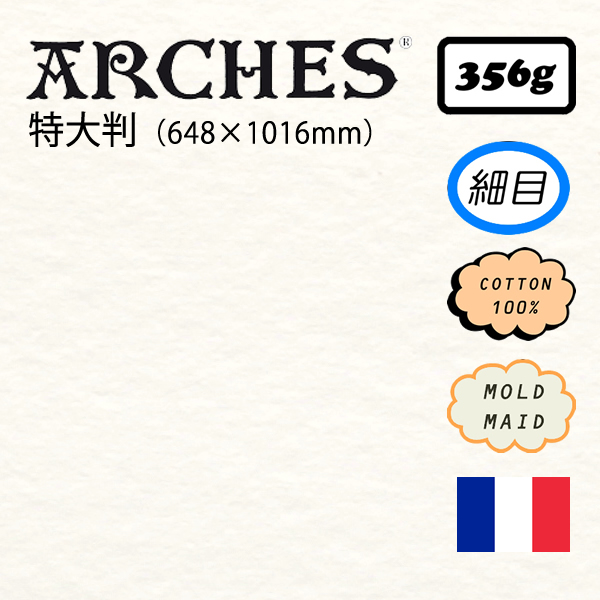 アルシュ水彩紙 細目 <356g>【特大判】