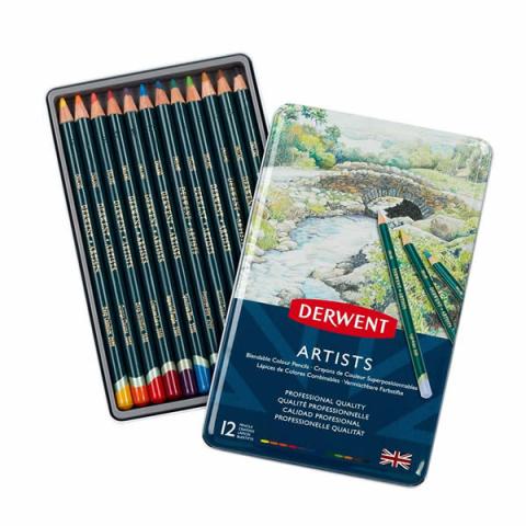 【廃番/在庫限り】ダーウェント アーチストカラーペンシル 12色セット