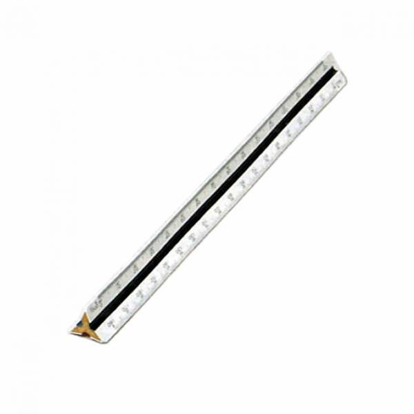 三角スケール 30cm プラスチック製副尺無し【16-354】