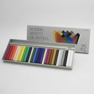 ホルベイン オイルパステル25本セット(白2本入)