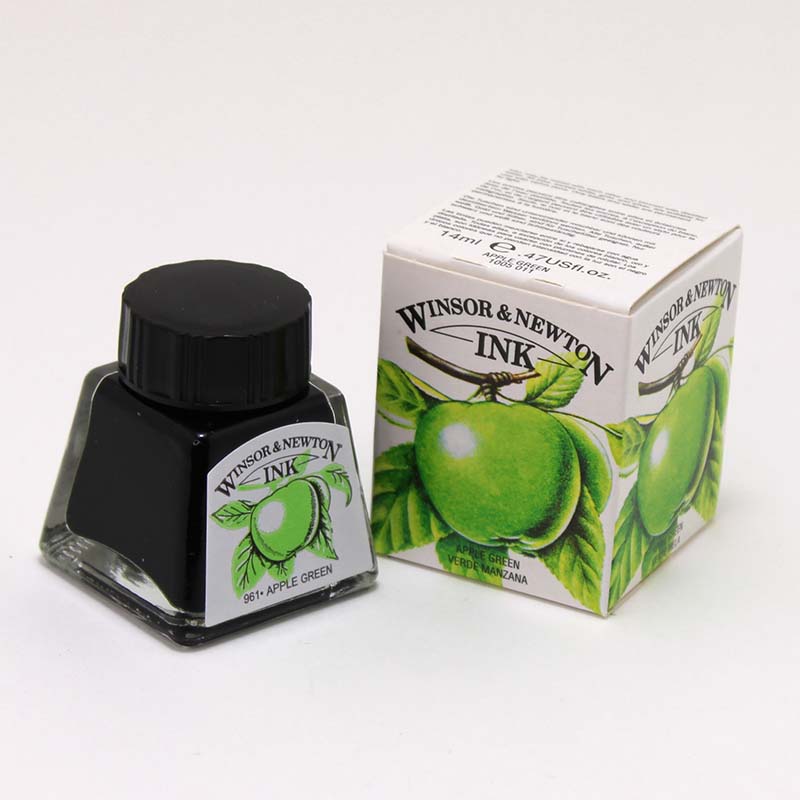ウィンザー&ニュートン ドローイングインク アップルグリーン (14ml)