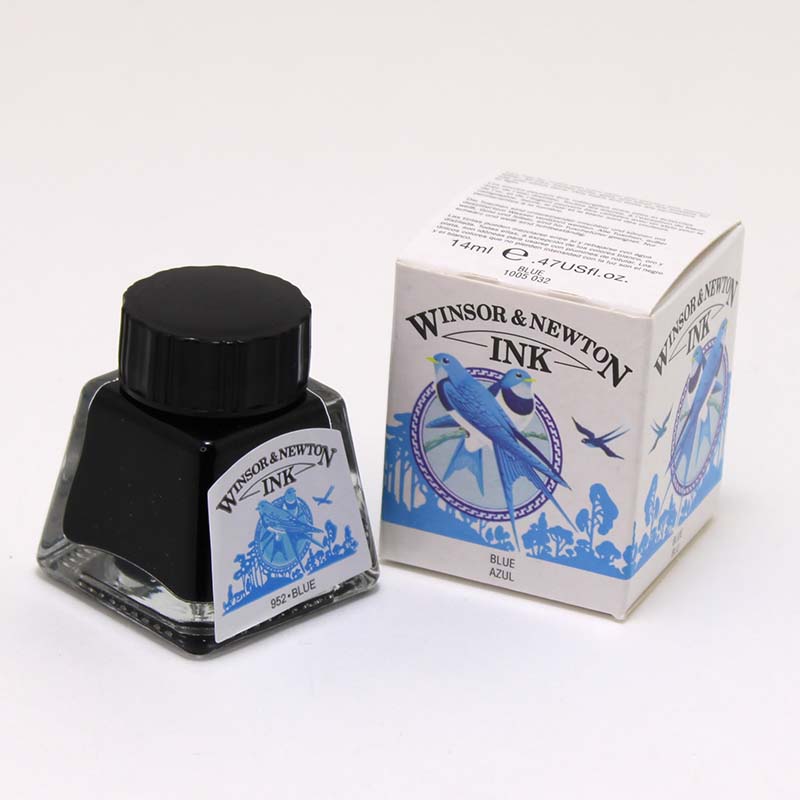 ウィンザー&ニュートン ドローイングインク ブルー (14ml)