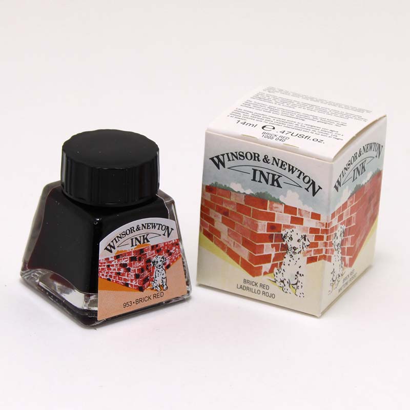 ウィンザー&ニュートン ドローイングインク ブリックレッド (14ml)