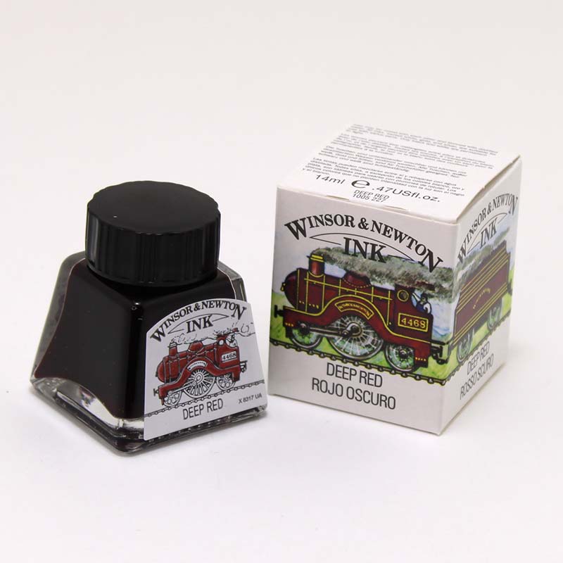 ウィンザー&ニュートン ドローイングインク ディープレッド (14ml)