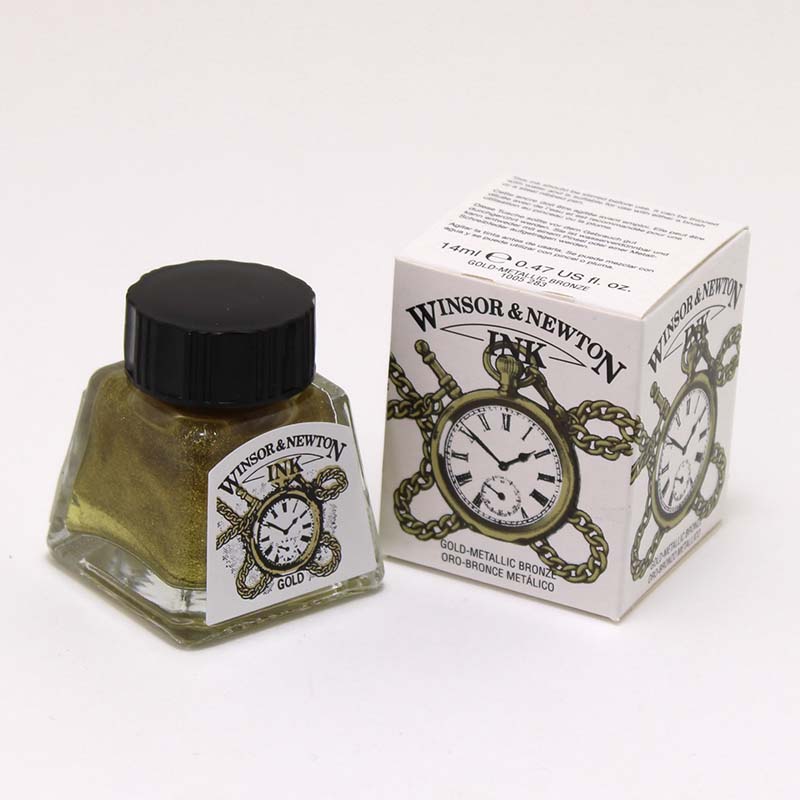 ウィンザー&ニュートン ドローイングインク ゴールド (14ml)