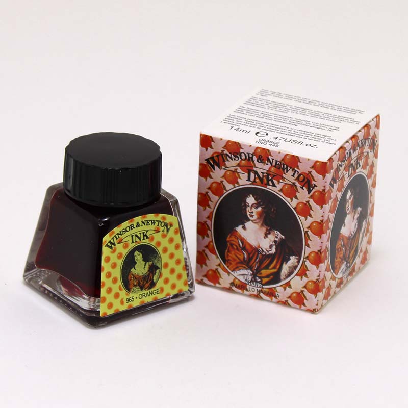 ウィンザー&ニュートン ドローイングインク オレンジ (14ml)