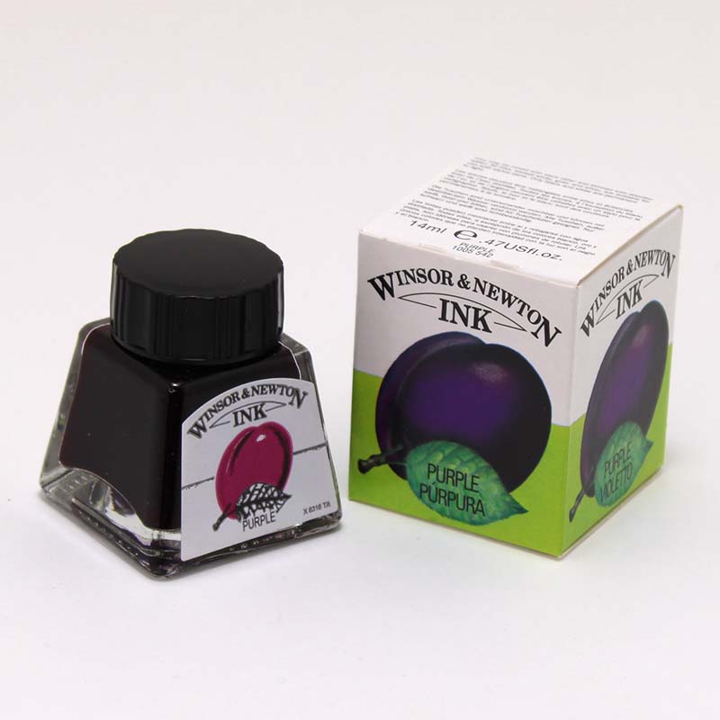 ウィンザー&ニュートン ドローイングインク パープル (14ml)