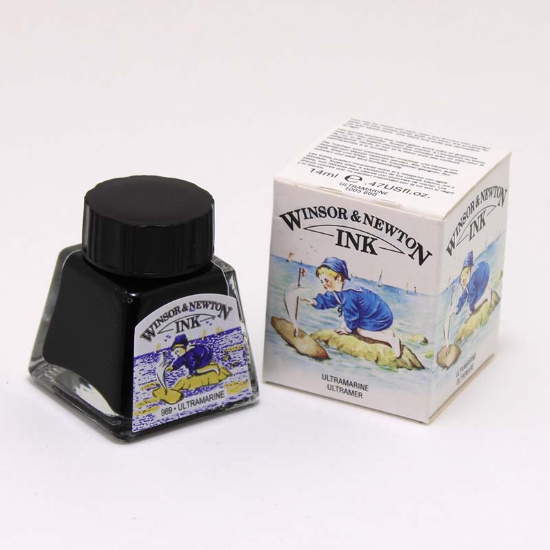 ウィンザー&ニュートン ドローイングインク ウルトラマリン (14ml)