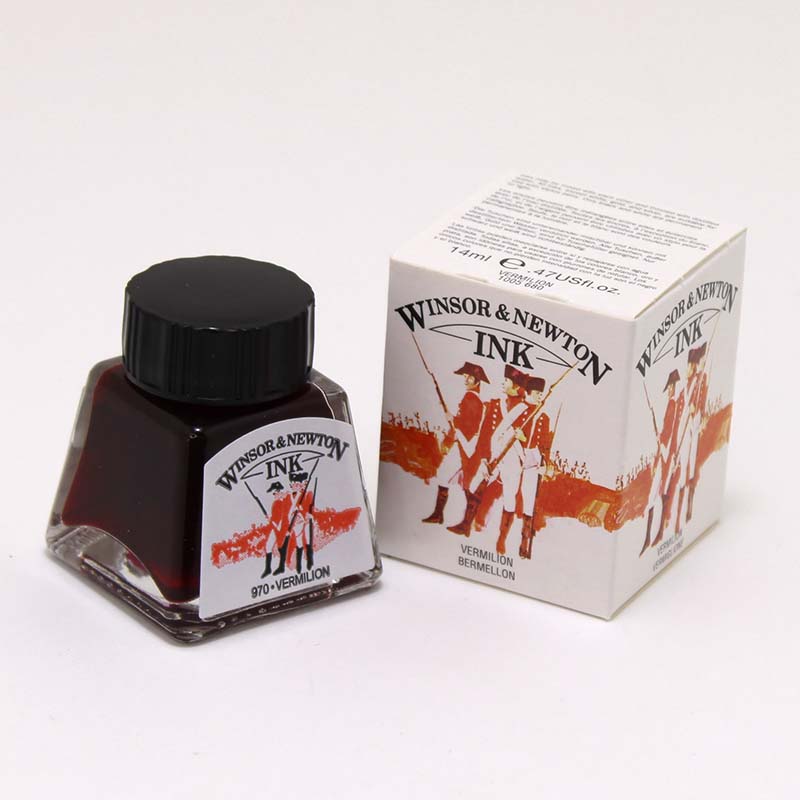 ウィンザー&ニュートン ドローイングインク バーミリオン (14ml)