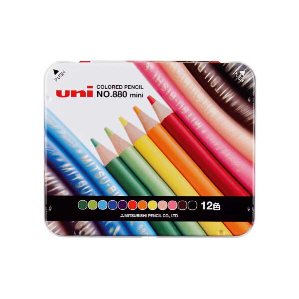 三菱色鉛筆 880 【ミニ】12色セット
