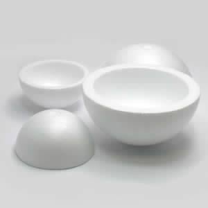 【お取り寄せ1週間程度】スチロール半球 直径 100mm【(2個1組)×10セット】