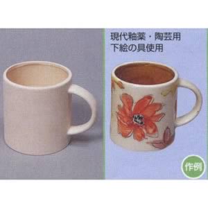素焼き半磁器素材マグカップ