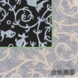SN-白盛り転写紙 金魚唐草