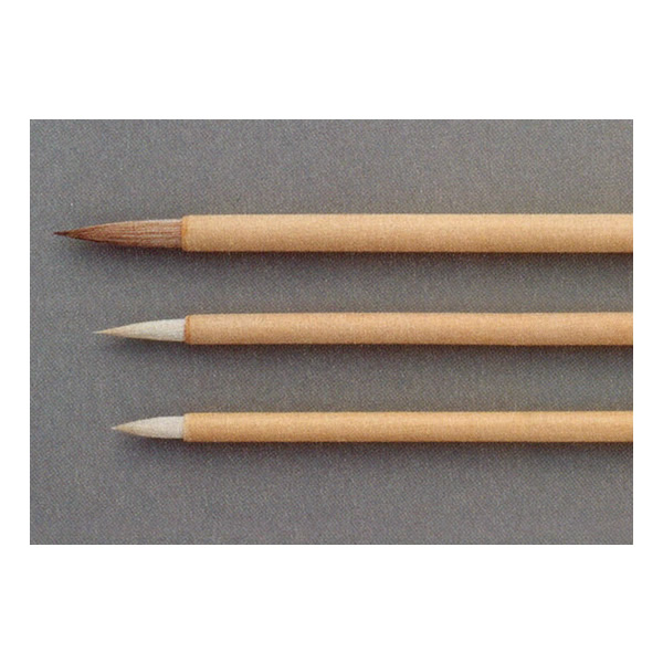 ホルベイン　画筆セット(4)絵手紙・水彩画筆　白馬・鹿毛　3本組