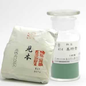 鳳凰新岩絵具 414 美緑青 500g紙包入