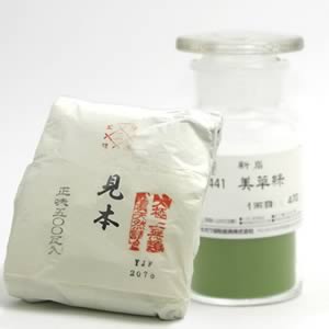 鳳凰新岩絵具 441 美草緑 500g紙包入