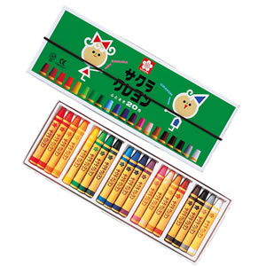 クレヨン太巻20色(ゴムヒモ付)