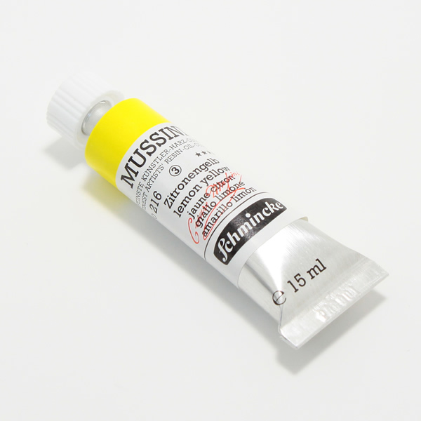 ムッシーニ油絵具 216 レモンイエロー (9号・35ml)