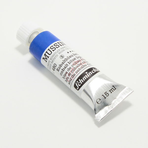 【メーカー在庫限り・9号に順次切替】 ムッシーニ油絵具 480 コバルトブルーライト (6号)