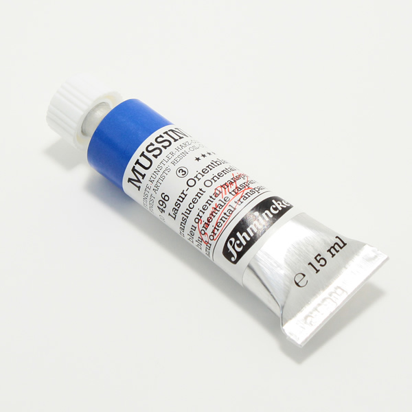 ムッシーニ油絵具496 トランスルーセントオリエンタルブルー (9号・35ml)