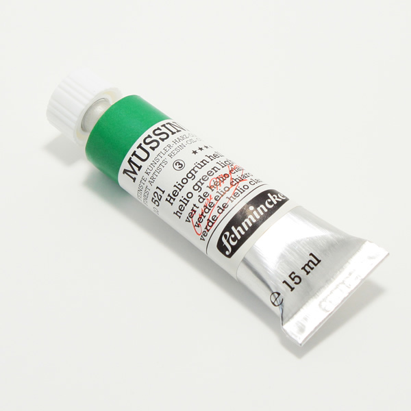 ムッシーニ油絵具 521 ヒリオグリーンライト (9号・35ml)