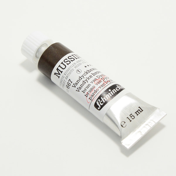 ムッシーニ油絵具 667 バンダイクブラウン (9号・35ml)