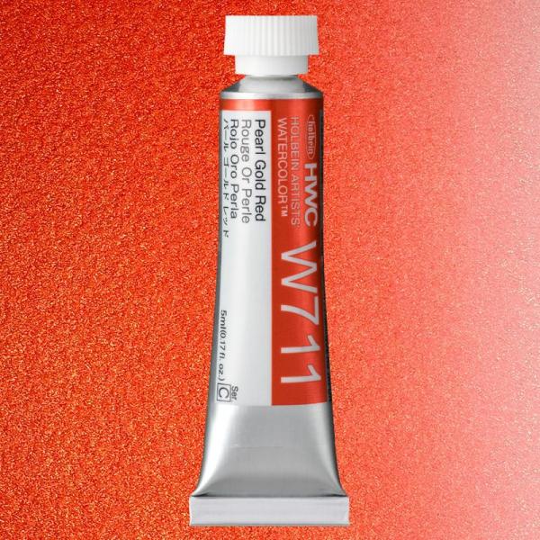 ホルベイン透明水彩 5ml W711 パールゴールドレッド
