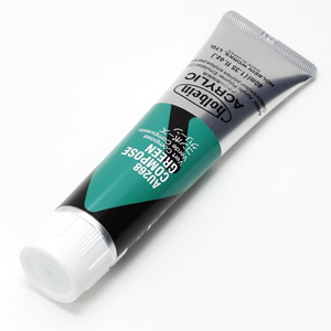 【廃番】ホルベイン アクリリックカラー AU268 コンポーズグリーン (9号,40ml)