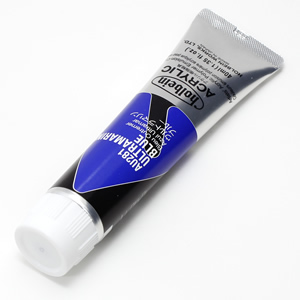 【廃番】ホルベイン アクリリックカラー AU281 ウルトラマリンブルー (9号,40ml)