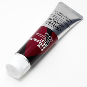 【廃番】ホルベイン アクリリックカラー AU295 キナクリドンバイオレット (9号,40ml)