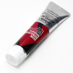 【廃番】ホルベイン アクリリックカラー AU296 キナクリドンマゼンタ (9号,40ml)
