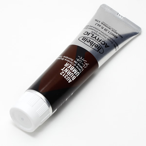 【廃番】ホルベイン アクリリックカラー AU312 バーントアンバー (9号,40ml)