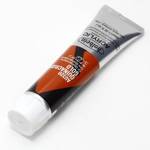 【廃番】ホルベイン アクリリックカラー AU320 キナクリドンゴールド (9号,40ml)