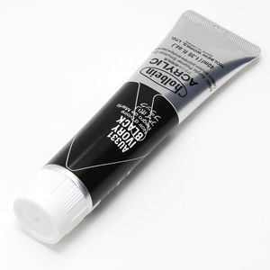 【廃番】ホルベイン アクリリックカラー AU331アイボリブラック (9号,40ml)