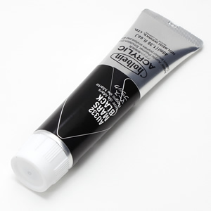 【廃番】ホルベイン アクリリックカラー AU332 マースブラック (9号,40ml)