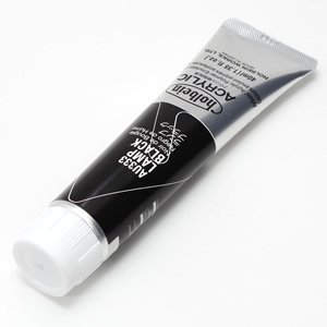 【廃番】ホルベイン アクリリックカラー AU333 ランプブラック (9号,40ml)