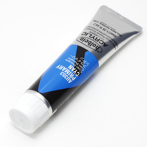 【廃番】ホルベイン アクリリックカラー AU353 プライマリーシアン (9号,40ml)
