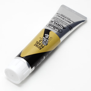 【廃番】ホルベイン アクリリックカラー AU362 パールゴールド (9号,40ml)