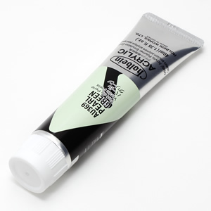 【廃番】ホルベイン アクリリックカラー AU369 パールグリーン (9号,40ml)