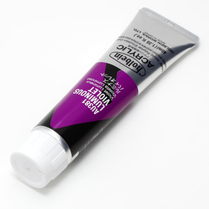 【廃番】ホルベイン アクリリックカラー AU381 ルミナスバイオレット (9号,40ml)