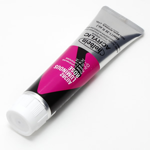 【廃番】ホルベイン アクリリックカラー AU382 ルミナスローズ (9号,40ml)