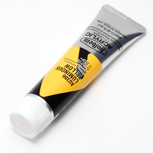 【廃番】ホルベイン アクリリックカラー AU386 ルミナスイエロー (9号,40ml)