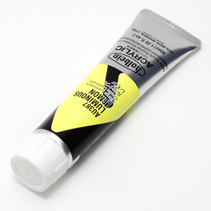 【廃番】ホルベイン アクリリックカラー AU387 ルミナスレモン (9号,40ml)