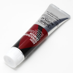 【廃番】ホルベイン アクリリックカラー AU201 キナクリドンクリムソン (9号,40ml)