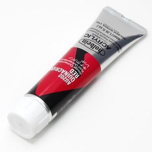 【廃番】ホルベイン アクリリックカラー AU202 キナクリドンレッド (9号,40ml)