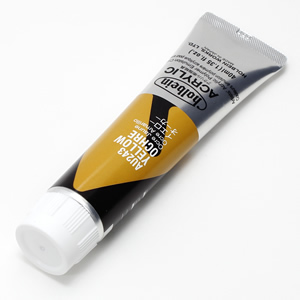 【廃番】ホルベイン アクリリックカラー AU243 イエローオーカー (9号,40ml)