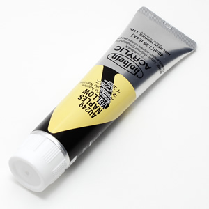 【廃番】ホルベイン アクリリックカラー AU249 ネイプルスイエロー (9号,40ml)